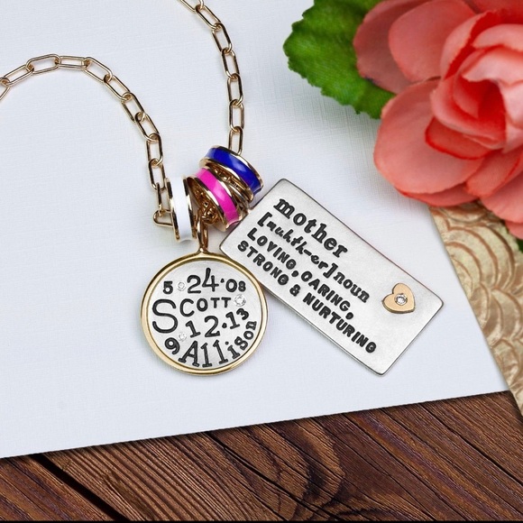 Heather B Moore silver and gold Mother Charm. - Picture 4 of 5